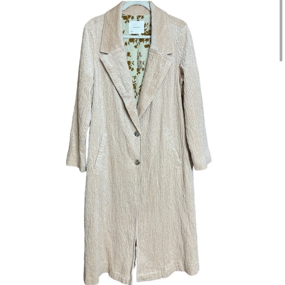 Anthropologie Corduroy Duster Jacket NWT sz 14 - Picture 2 of 13